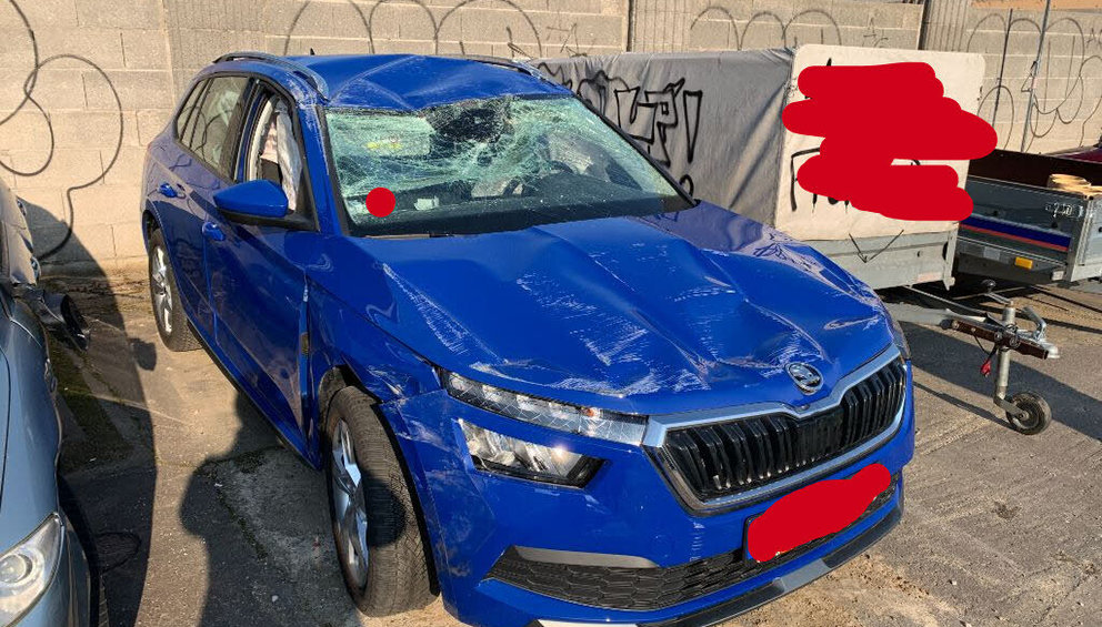 Škoda Kamiq šla v Německu přes střechu, nový majitel nic nepoznal
