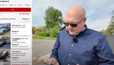Pan Plešatý vybírá auto s pomocí Cebia