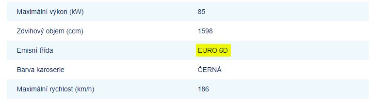 ATR - emisní třída
